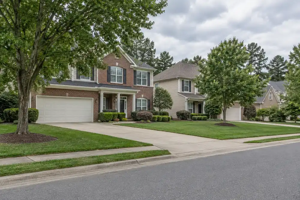 Illustration of a typical residential street in the Indian Trail, NC area